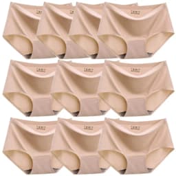 Seamless Ice Silk Underwear for Women Breathable Briefs Comfortable Underpants Mid-waist Lingerie Fe