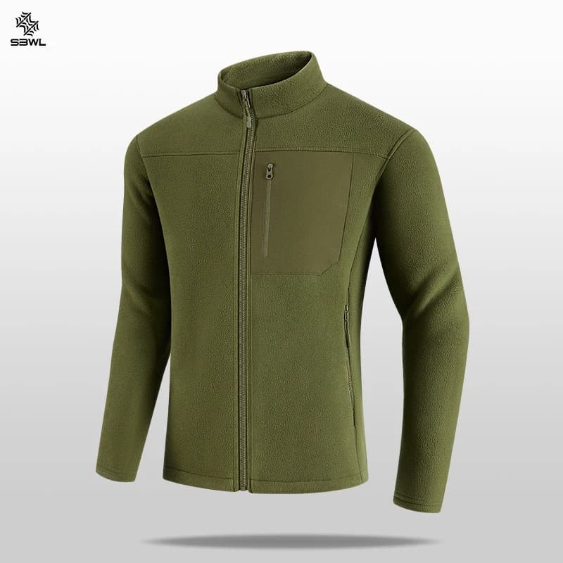 SBWL Podzimní/zimní outdoorové sportovní s teplým a nadýchaným dlouhým rukávem, malým stojáčkem, dlouhým rukávem, módní lyžování, ležérní