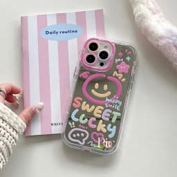 Tvrdý kryt s make-upem a úsměvem Sweet Lucky Smile Pattern pro iPhone 13 15 16 Pro Max 14 11 12 Cute Girl nárazuvzdorný kryt - náhled 5
