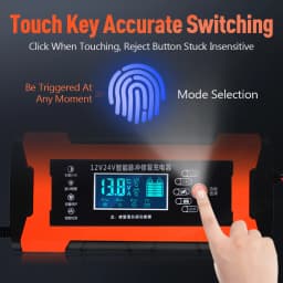 Nabíječka autobaterií 10A 12V Nabíječka autobaterií 24V 5A Autopříslušenství Digitální displej Detektor pulzů Opravárenské autonabíječky - náhled 2