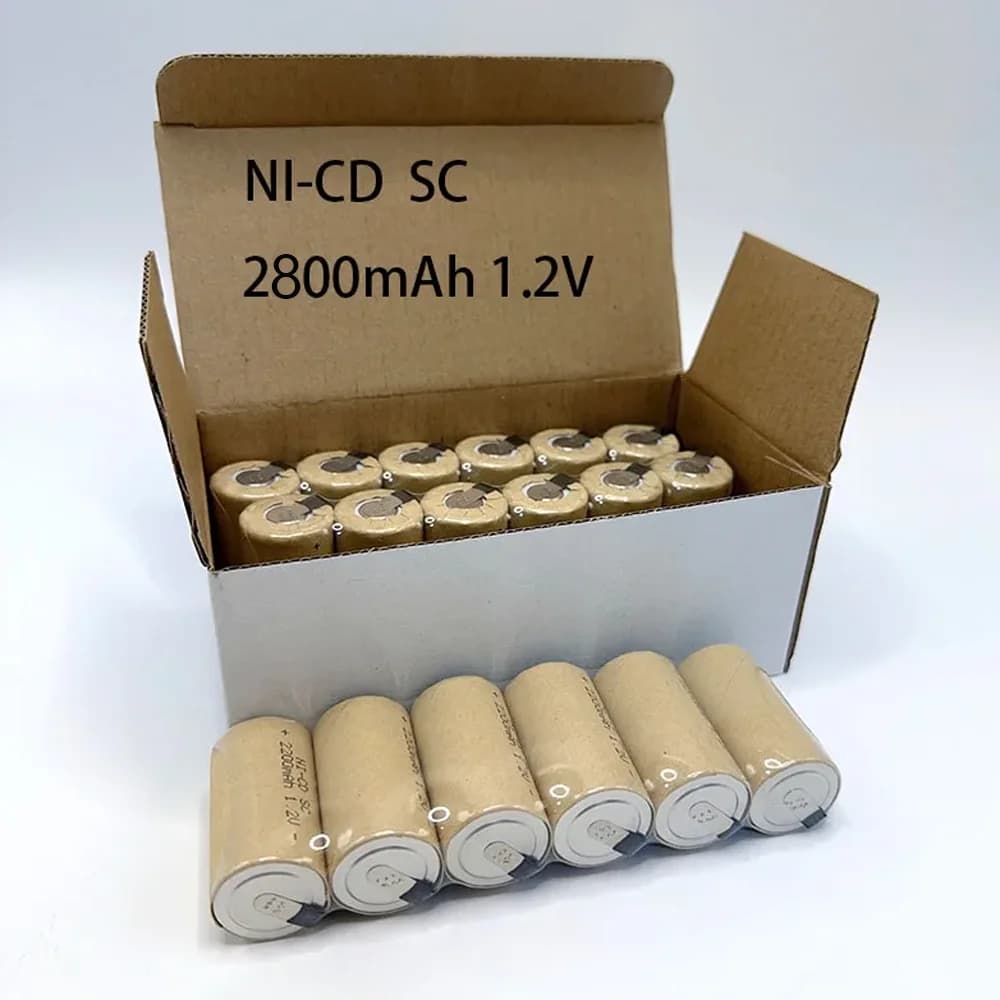 Dobíjecí baterie 2800mAh SC 1,2V 1,2V Ni-CD se svařovacím výstupkem pro baterii elektrické vrtačky a šroubováku