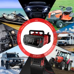 HTRC 30A/26A 6V/12V/24V nabíječka autobaterií pro motocykly s olověnými, SLA gelovými lithiovými LiFePo4 bateriemi, přenosná inteligentní nabíječka - náhled 5