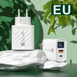 PD Type-C USB Quick Charge 3.0 nástěnná nabíječka pro telefon 20W rychlé nabíjení digitální nabíječka displeje pro iPhone Samsung Xiaomi - náhled 3
