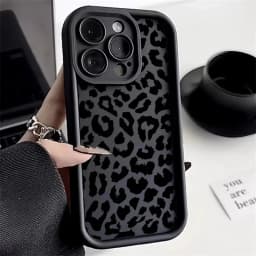 Black Leopard Print Pattern Silicone Case For Xiaomi Redmi Note 14 13 12 Pro Plus 5G 13 12S 11S 11 R