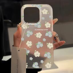 Pouzdro na telefon s květinami pro iPhone 16 Pro Pouzdro pro iPhone 15 13 11 12 14 17 Pro Max 12 13 Mini Průsvitné tenké hedvábné matné kryty - náhled 5