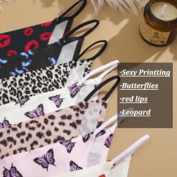 3ks/sada dámských leopardích kalhotek, bezešvých hedvábných kalhotek, sexy, s nízkým pasem, s potiskem motýlů, spodní prádlo, dámské spodní prádlo XS-XL - náhled 5