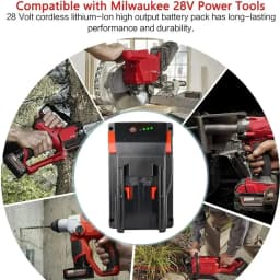 Pro Milwaukee 28V 12.0Ah M28 baterie Li-Ion Náhradní baterie pro Milwaukee 28V M28 48-11-2830 0730-20 Baterie do nářadí - náhled 3