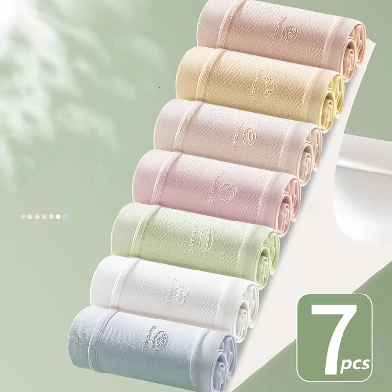 7PCS Bavlněné Dámské Kalhotky Prodyšné Jednodílné Spodní Prádlo Dívčí Kalhotky Měkké Spodní Prádlo Sexy Nízký Pas Kalhotky Dámské Prádlo