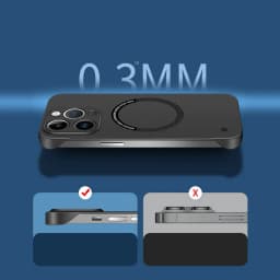 Ultra tenký pevný PC magnetický bezrámový kryt na telefon Magsafe pro iPhone 15 14 Pro Max 13 12 Mini 11 Pro Max matný barevný pevný kryt - náhled 5