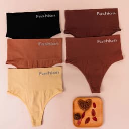 Sexy Slim Fit Sportovní Spodní Prádlo Dámské Vysoký Pas Jednobarevné Spodní Prádlo Módní Kalhotky Ve Tvaru Dopisu Elastické Fit Slimming Slipy - náhled 3