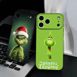 Christmas Green Monster Phone Case For iPhone 17 16 15 11 12 14 13 Pro Max Mini X XS XR 7 Plus SE 16