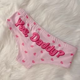 Yes Daddy Cute Cartoon Pink Print Women Underwear Panties Love Pattern Sexy Hip-Lifting Thong Studen