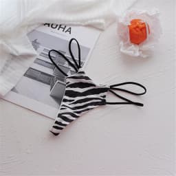 Broskvové zadečky tenký pás nízký pas bezešvé tanga spodní prádlo pokušení sexy tangá ženské leopardí tisk spodní prádlo - náhled 4