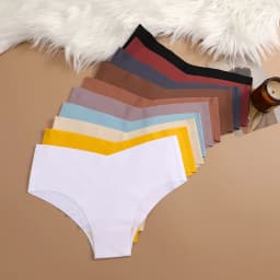 Dámské spodní prádlo Plus Size, jednobarevné, dámské bezešvé kalhotky, dívčí kalhotky, prodyšné sexy spodní prádlo pro ženy - náhled 2