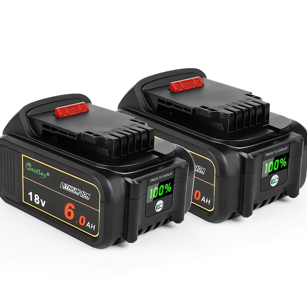 Baterie Waitley 6Ah kompatibilní s Dewalt 18V 20V elektrickým nářadím DCB184 DCB200 dobíjecím příslušenstvím lithium-iontové baterie