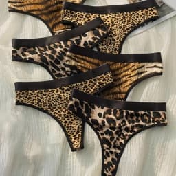 1/3PCS/Set Sexy Women's Panties Fashion Leopard Thongs Woman Seamless Underwear Lingerie Breathable 