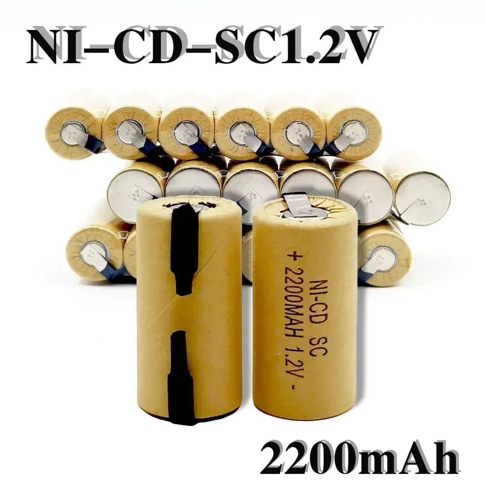 1-20 ks šroubovák vrtačka SC baterie 1,2 V 2200 mAh SubC nikl-kadmiová dobíjecí baterie s popiskem pro elektrické nářadí niklová baterie