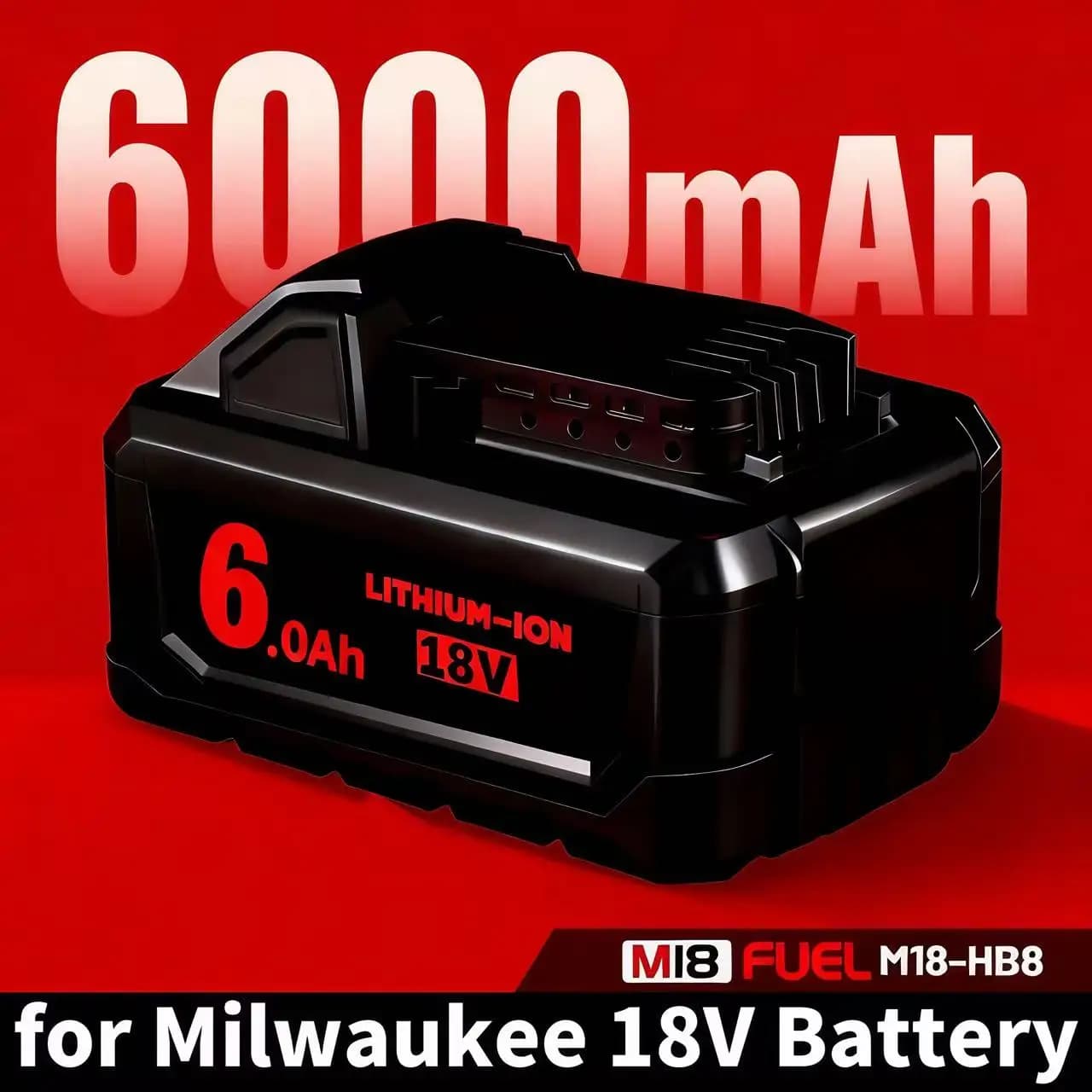 Originální baterie pro Milwaukee M18 6000mAh, nabíječka, BR, XC, 18V, 12000mAh M18B5, 48-11-1860, vestavěná baterie 21700