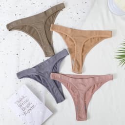 3ks/sada sexy tang pro ženy, brazilské kalhotky s vysokým pasem, sexy spodní prádlo, bezešvé sportovní tanga - náhled 4