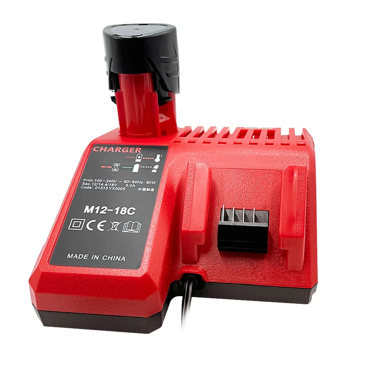 Nahraďte 3A 12V 14V 18V rychlou nabíječku Li-Ion vhodnou pro Milwaukee M12-18C s dvojitým portem a vícenásobným napětím Li-Ion baterie M12 M18