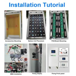 DIY 48V LiFePO4 baterie Obudowa Box Case s JK 16S 200A Smart BMS 51.2V DIY sady 2A Active Balancer domácí systém pro ukládání energie - náhled 2