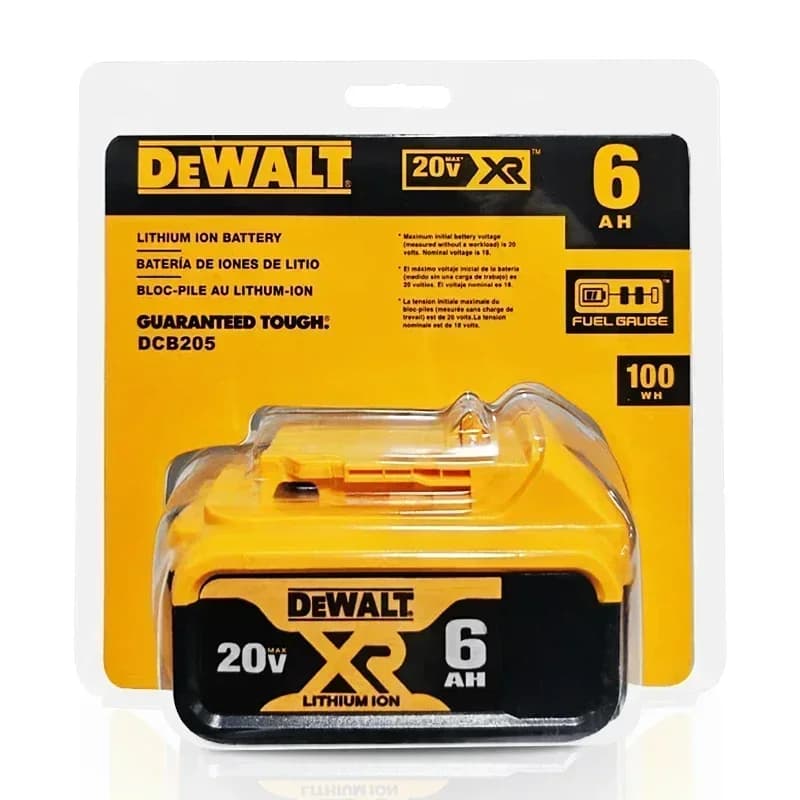 Nová 100% originální baterie Dewalt pro elektrické nářadí 6Ah 20V DCB206 DCB206 20V baterie DCB205 DCB200