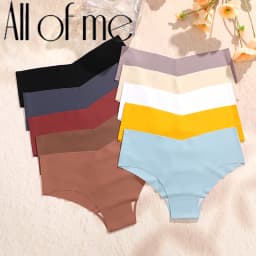 Plus Size Underwear Women's Panties Ice Silk Solid Color Ladies Seamless Underpants Girls Briefs Bre