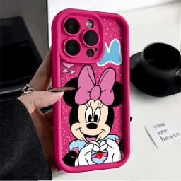 Disneys Mickeys Minnies Mouses Finger Heart Phone Case For iPhone 1615 14 13 12 11ProMax 78Plus XRXS