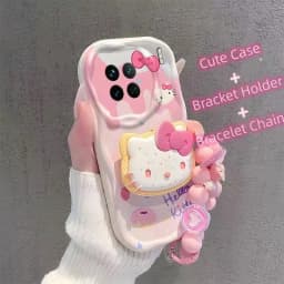 Pouzdro Kuromi Hello Kitty s držákem pro telefon pro Xiaomi Redmi Note 14 13 Pro Plus 5G 12 4G 8 11 10 9 12S 13C 12C 10C 9A A1 A2 A3 - náhled 4