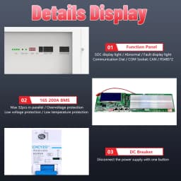 LiFePO4 baterie 48V 600Ah lithiová baterie 51,2V 300Ah 15KW 10000+ cyklů Bluetooth BMS CAN RS485 LED displej pro solární energii EU bez daně - náhled 5