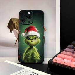 Vánoční zelené monstrum pouzdro na telefon pro iPhone 17 16 15 11 12 14 13 Pro Max Mini X XS XR 7 Plus SE 16E nárazuvzdorný silikonový kryt - náhled 2
