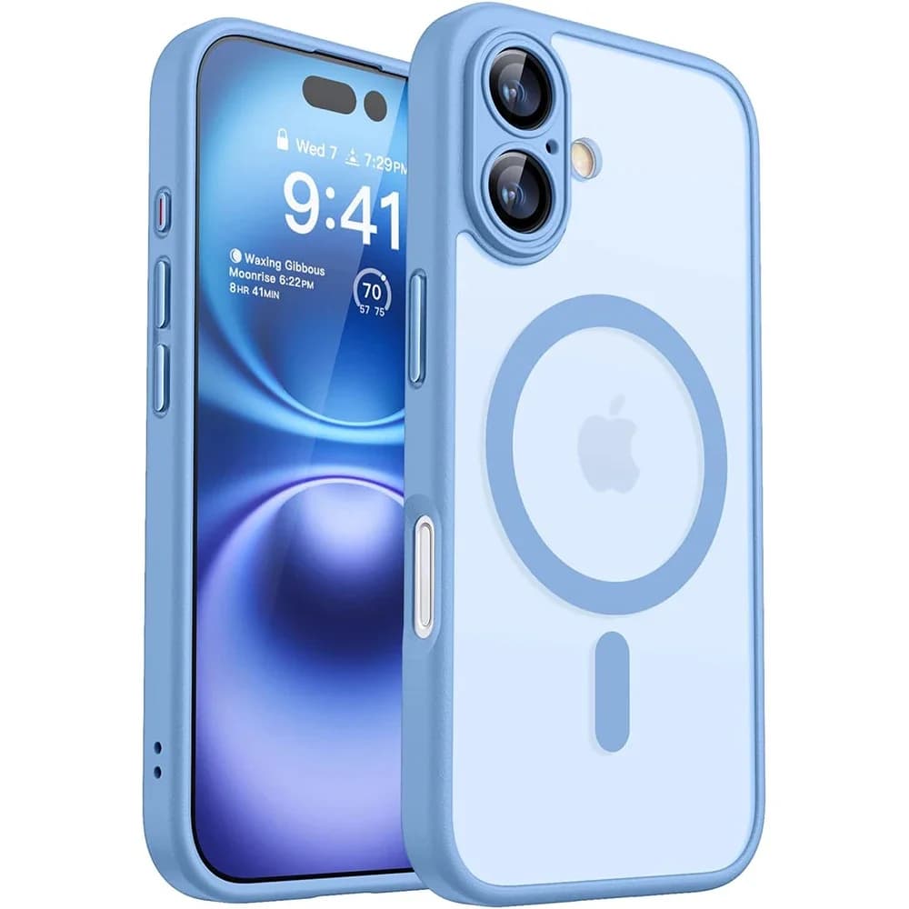 Magnetické luxusní matné průsvitné brnění nárazuvzdorné pouzdro pro iPhone 16 15 14 13 Pro Max Plus pro bezdrátové nabíjení MagSafe