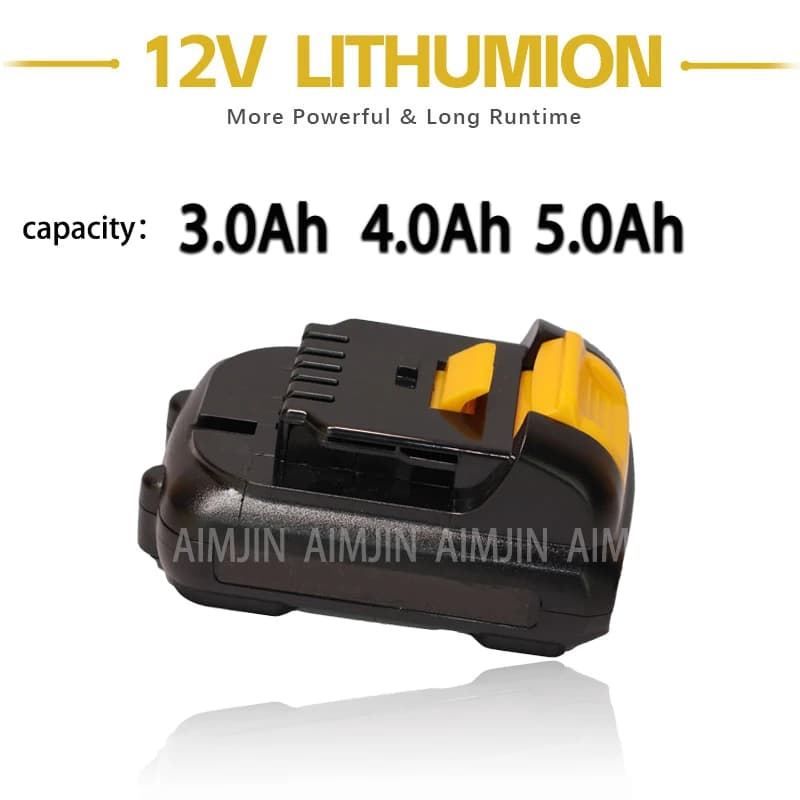 Pro DEWALT 12V 3Ah/4Ah/5Ah lithium-iontovou dobíjecí baterii DCB120 DCB121 DCB125 DCB119 DCR020-GB DCF815D2 baterie do elektrického nářadí