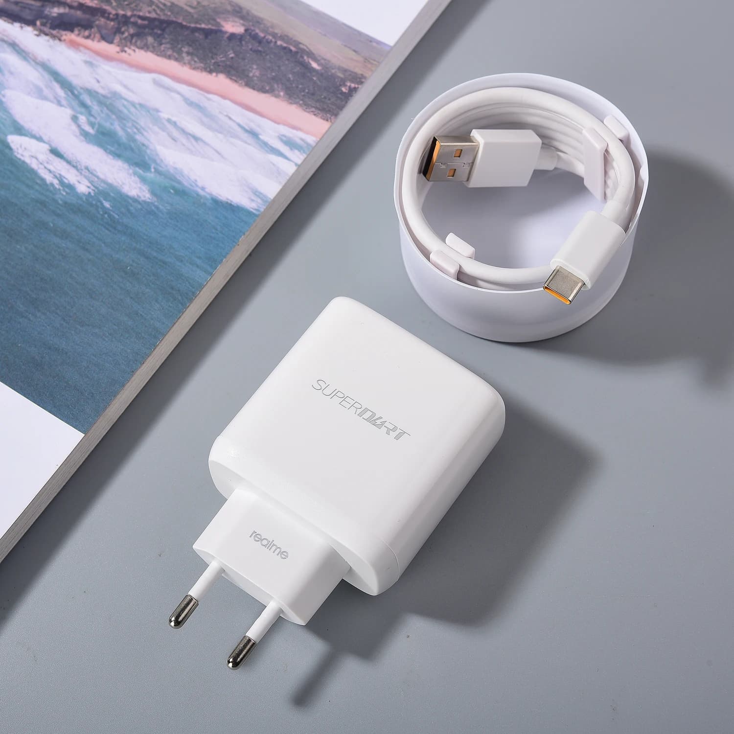 Originální nabíječka Realme 65W USB SuperDart s rychlou nabíječkou SuperDart pro Realme GT NEO 2 3 Q5 Pro X6 X7 EU