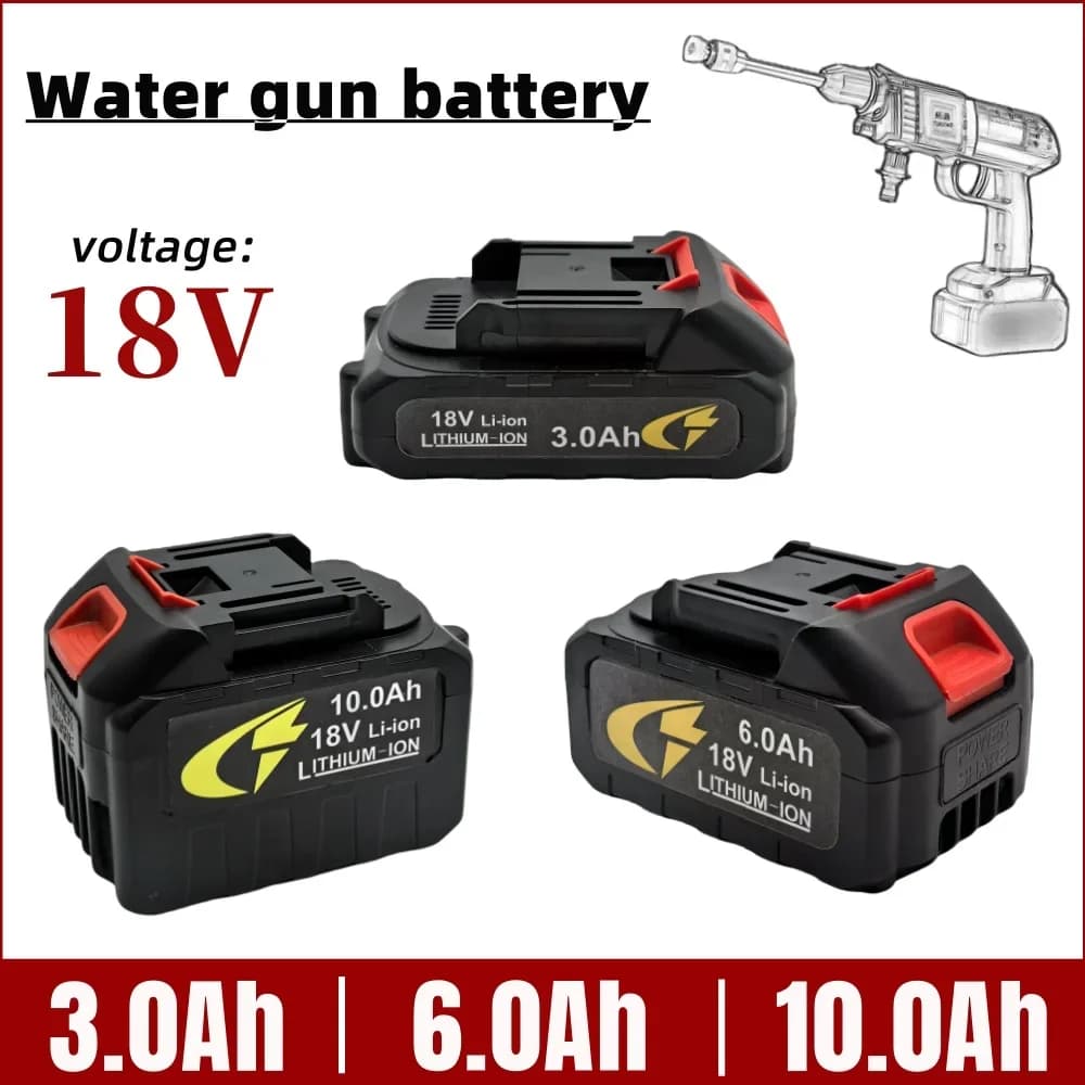 18V 3000mAh/6000mAh/10000mAh vysokotlaká mycí pistole náhradní lithium-iontová baterie do myčky auta
