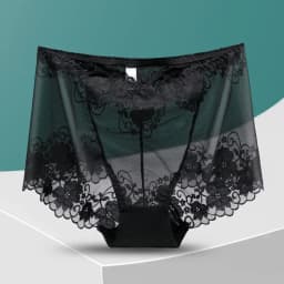 Dámské spodní prádlo, sexy spodní prádlo, dámské ropa mujer, plus size, vysoký pas, duté síťované bezešvé kalhotky, smyslné ženské brag - náhled 6