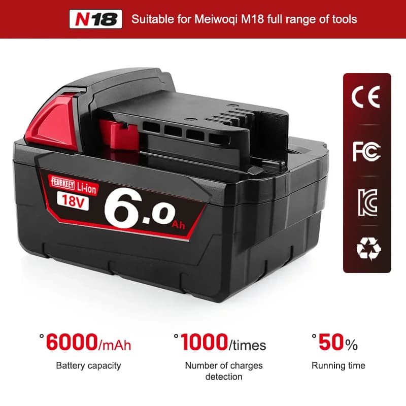 Pro milwaukee 밀워키 배터리 18v lithiová baterie m18 M18B5 XC baterie 18v Originální náhradní baterie Pro příslušenství milwaukee