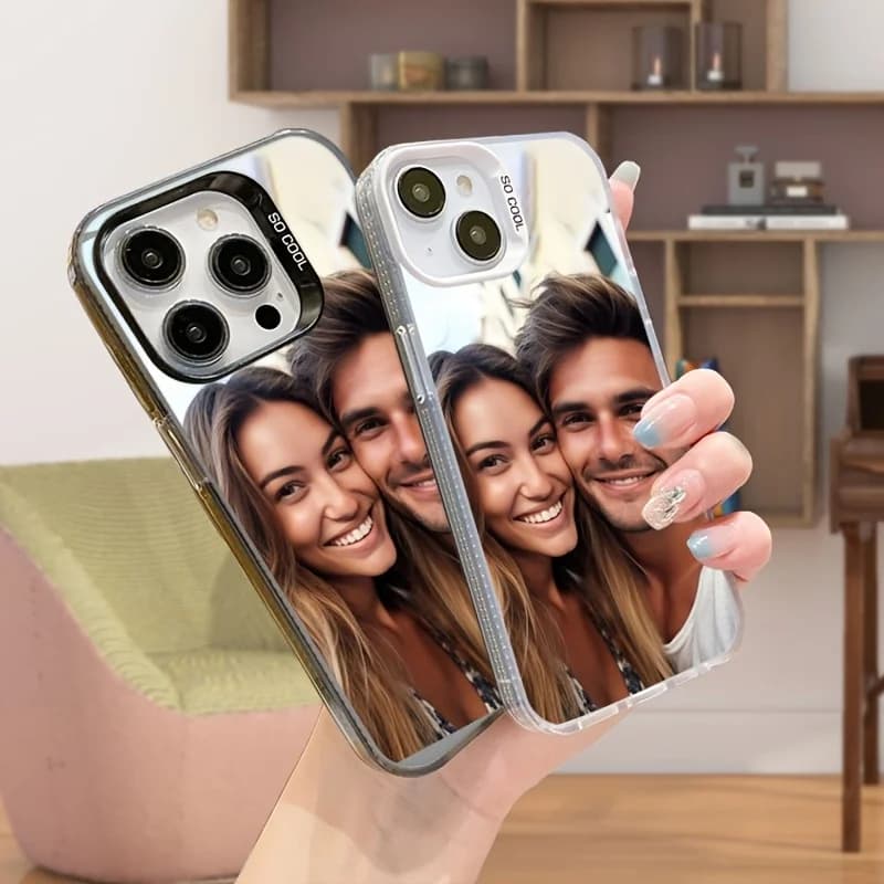 Pro iPhone 17 16 15 14 13 12 11 Pro Max Mini SE 2020 2022 Air XS XR 7 8 Plus 16e DIY Foto na míru Pouzdro IMD Nárazuvzdorný kryt