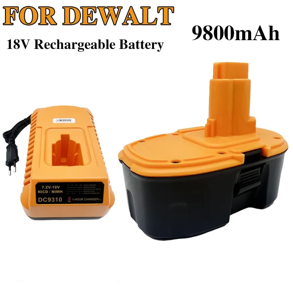 Náhradní baterie 18V 9,8Ah pro Dewalt DC9096 DE 9503 DW 9095 9096 9098 XRP aku vrtačky a šroubováky