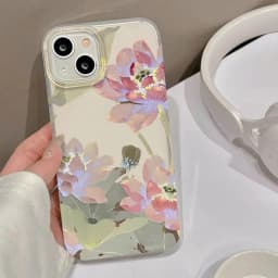 Pouzdro na telefon s květinami pro iPhone 16 Pro Pouzdro pro iPhone 15 13 11 12 14 17 Pro Max 12 13 Mini Průsvitné tenké hedvábné matné kryty - náhled 2