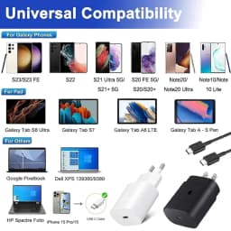 Nabíječka SAMSUNG 25W 45W adaptér PD typu C Super rychlé nabíjení Samsung Galaxy S25 S24 S23 S22 Ultra S21 A54 A34 Power Charger EU - náhled 3