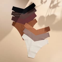 7 ks/balení, žhavý výprodej, nový design, dámské bezešvé kalhotky, spodní prádlo s nízkým pasem, elastické bavlněné, hipsterské, dámské kalhotky, tanga - náhled 5