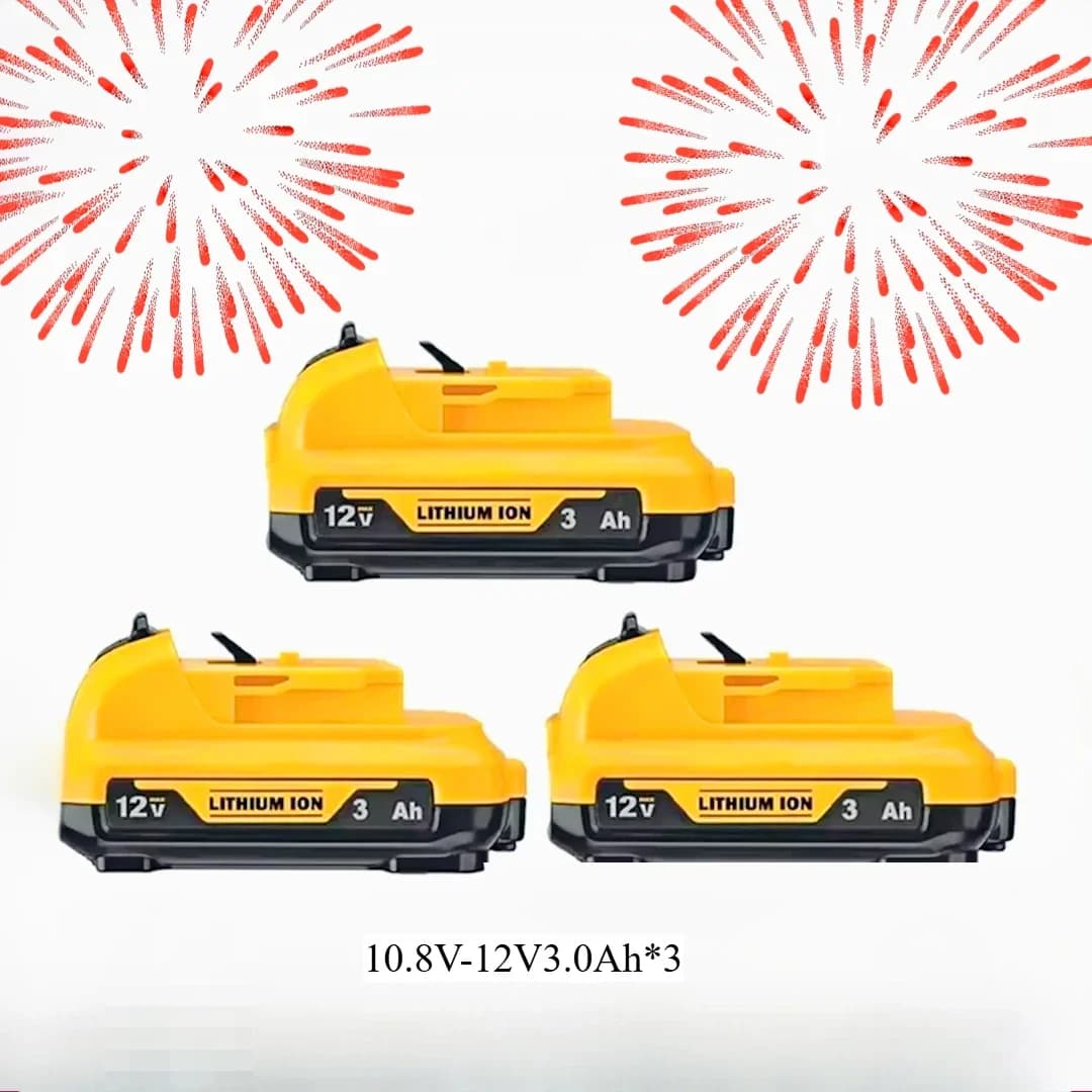 Baterie 3000mAh 12V Max. Lithium-iontová náhrada pro DeWalt DCB120 DCB123 DCB122 DCB127 DCB124 DCB121 dobíjecí baterie