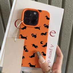 Kreativní minimalistický bílý matný TPU kryt s motivem jezevčíka pro iPhone 17 Air 16 15 14 13 12 11 Pro Max 17Pro X XS XR 16E Cover Funda - náhled 5