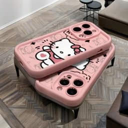 Sanrio Ins Hello Kitty telefon kryt pro iPhone X XR XS 7 8 Plus 16 15 14 13 11 12 Pro Max Y2k dívčí průhledný dárek silikonový kryt proti pádům - náhled 5
