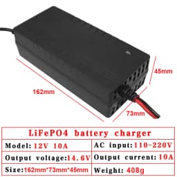 Nabíječka VariCore 14,6 V 12 V 10 A Lifepo4 110-220 V 4S 12 V lithium-železitophosfátová baterie s vysokým výkonem, svorka XT60 XT90 - náhled 4