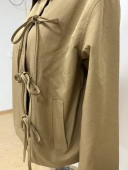 Stylové a cool bundy, motýlek, volný klopový kabát s kapsou, ležérní vintage dámské elegantní všestranné svrchní oblečení, podzimní dámské oblečení - náhled 6