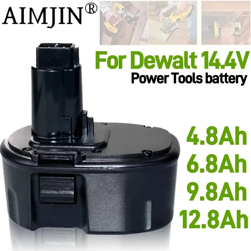 Pro Dewalt 4,8/6,8/9,8/12,8 Ah 14,4 V Ni-MH náhradní baterie 14,4 V XRP DC9091 DC9094 DW9091 DE9091 DE9092 14,4 V akumulátorová baterie