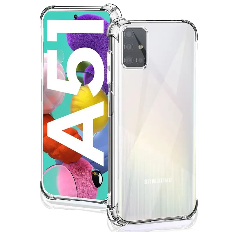 Silikonové pouzdro pro Samsung Galaxy A51 4G, měkké, nárazuvzdorné, průhledné, zadní kryty, čiré pouzdra na telefon pro Galaxy A51, pouzdra a kryty Coque.