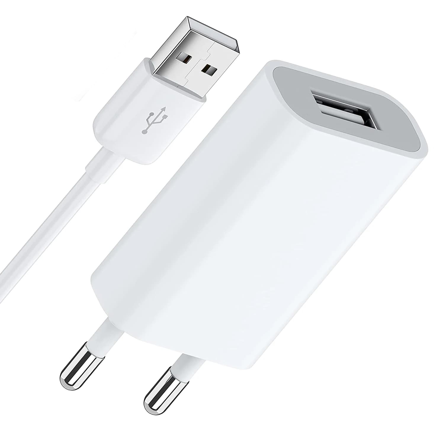 Nabíječka do zásuvky EU s USB portem 5V 1A, rychlonabíječka s jedním USB portem pro telefon 6 6S 7 8 Plus X XR XS 11 Pro Max 5S SE
